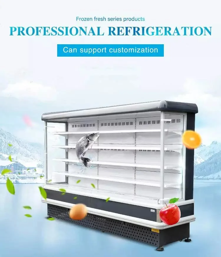 Commercial Fruits and Vegetables Display Refrigerator Fridge as Supermarket Refrigeration Equipment