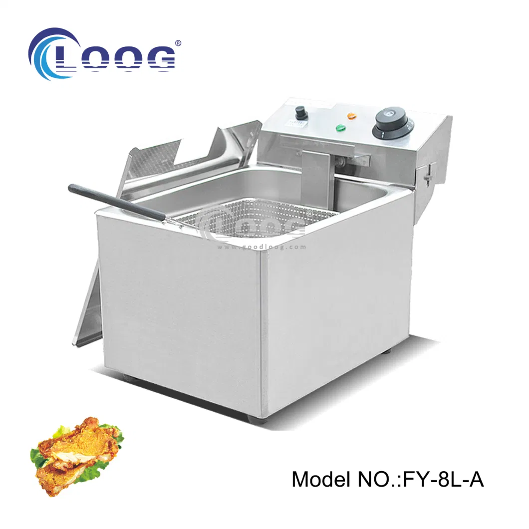 Commercial Catering Equipment Electric Fryer Stainless Steel Deep Fryer Commercial Home Kitchen Frying Chip Cooker Commercial Electric Countertop Fryer