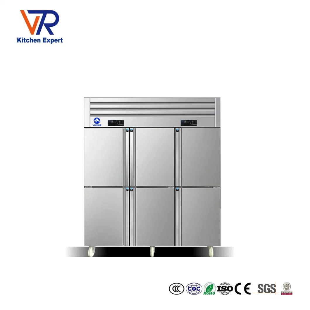 Stainless Steel Restaurant Kitchen Vertical Freezer Refrigerator Equipment Commercial Freezer