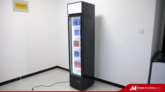 LED Light Display Chiller Display Refrigerator Upright Commercial Beverage