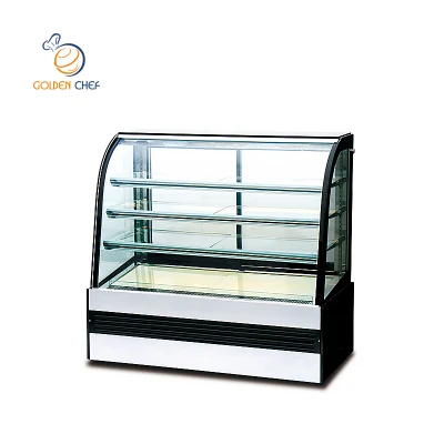 Commercial Hot Sale Cold Storage Cake Refrigerator Chiller 3 Layer Stainless Steel Cake Dessert Ice Cream Display Showcase