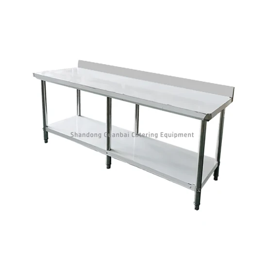 Industrial Restaurant Furniture Stainless Steel Work & Prep Table Kitchen Workbench Commercial Catering Equipment